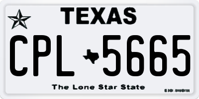 TX license plate CPL5665