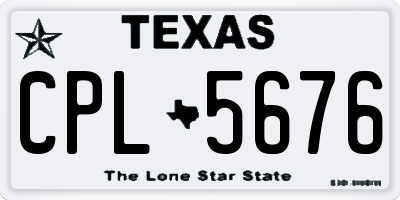 TX license plate CPL5676