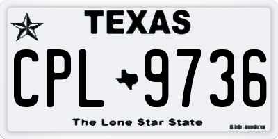 TX license plate CPL9736