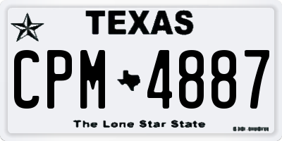 TX license plate CPM4887