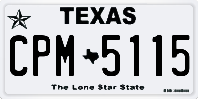 TX license plate CPM5115
