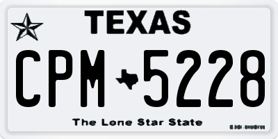 TX license plate CPM5228