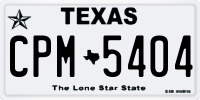 TX license plate CPM5404