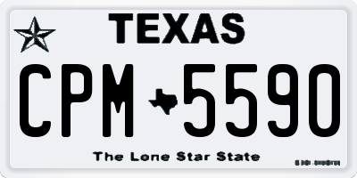 TX license plate CPM5590