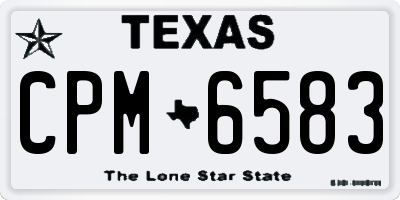 TX license plate CPM6583
