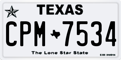 TX license plate CPM7534