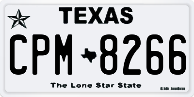 TX license plate CPM8266