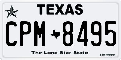 TX license plate CPM8495