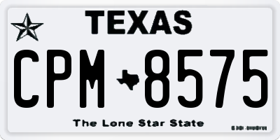 TX license plate CPM8575