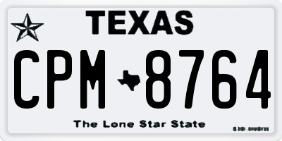 TX license plate CPM8764
