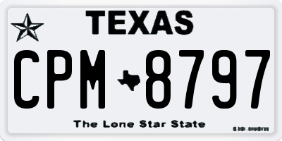 TX license plate CPM8797
