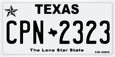 TX license plate CPN2323