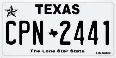 TX license plate CPN2441