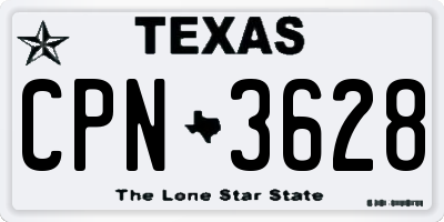 TX license plate CPN3628