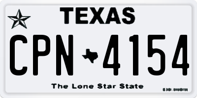 TX license plate CPN4154
