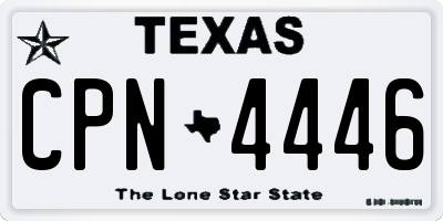 TX license plate CPN4446