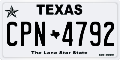 TX license plate CPN4792