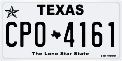 TX license plate CPO4161