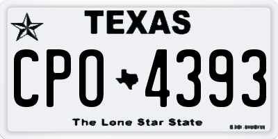 TX license plate CPO4393
