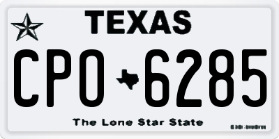 TX license plate CPO6285