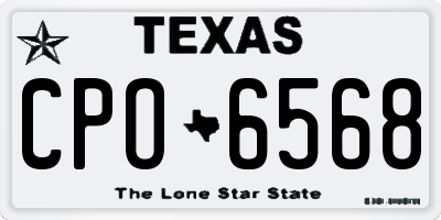 TX license plate CPO6568