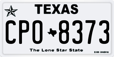 TX license plate CPO8373