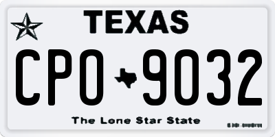 TX license plate CPO9032
