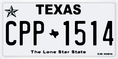 TX license plate CPP1514