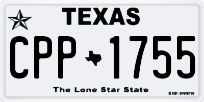 TX license plate CPP1755