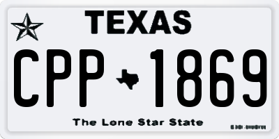 TX license plate CPP1869