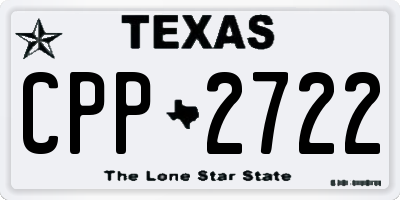 TX license plate CPP2722