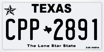 TX license plate CPP2891