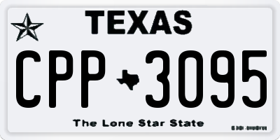 TX license plate CPP3095