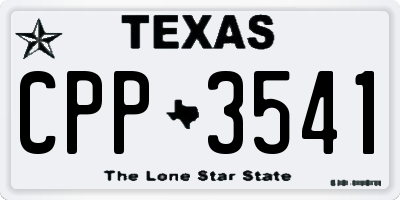 TX license plate CPP3541