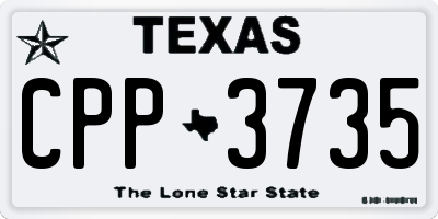 TX license plate CPP3735