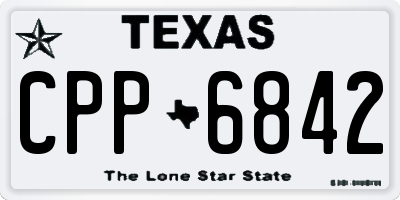 TX license plate CPP6842