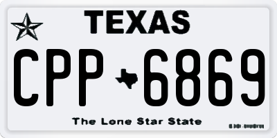 TX license plate CPP6869