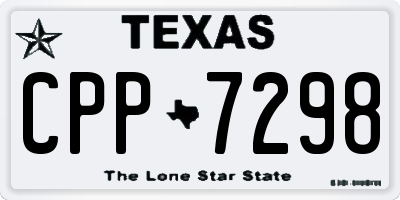 TX license plate CPP7298