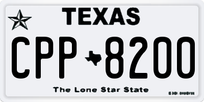 TX license plate CPP8200