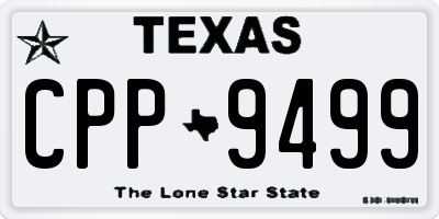 TX license plate CPP9499
