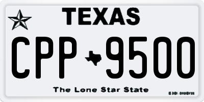 TX license plate CPP9500