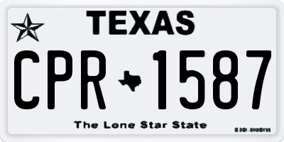TX license plate CPR1587