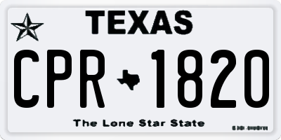 TX license plate CPR1820