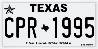 TX license plate CPR1995