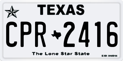 TX license plate CPR2416