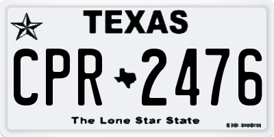 TX license plate CPR2476
