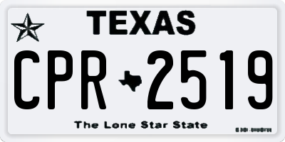 TX license plate CPR2519