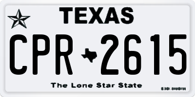 TX license plate CPR2615