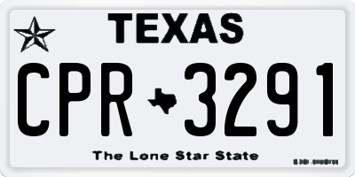 TX license plate CPR3291