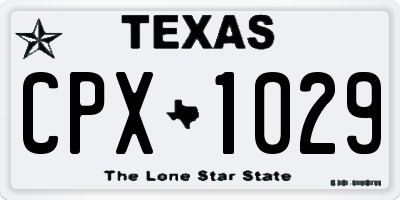 TX license plate CPX1029